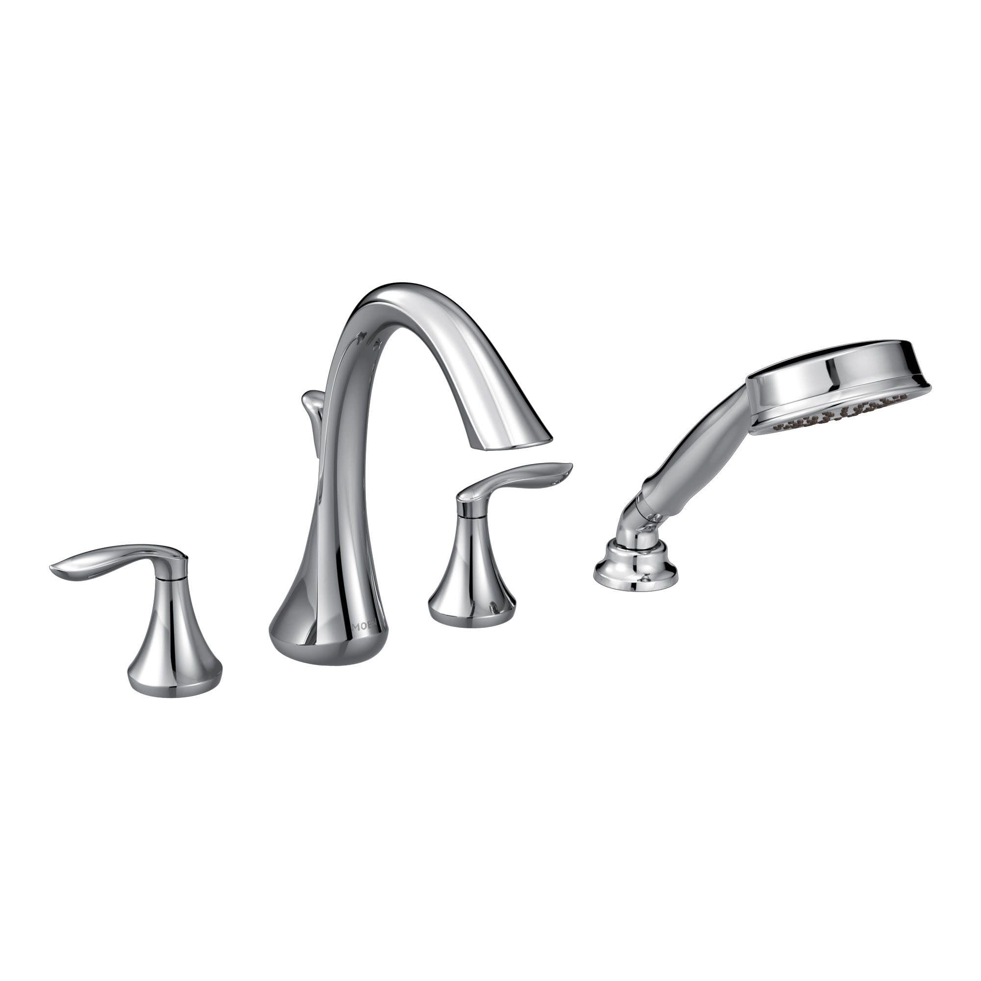 Moen Eva Chrome Two-Handle Deck Mount Roman Tub Faucet Trim Kit